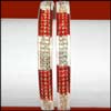 Dual color Enamel coated Stone Bangle - Item code: 916( 2 Bangles) - Click here to View more details about this Product